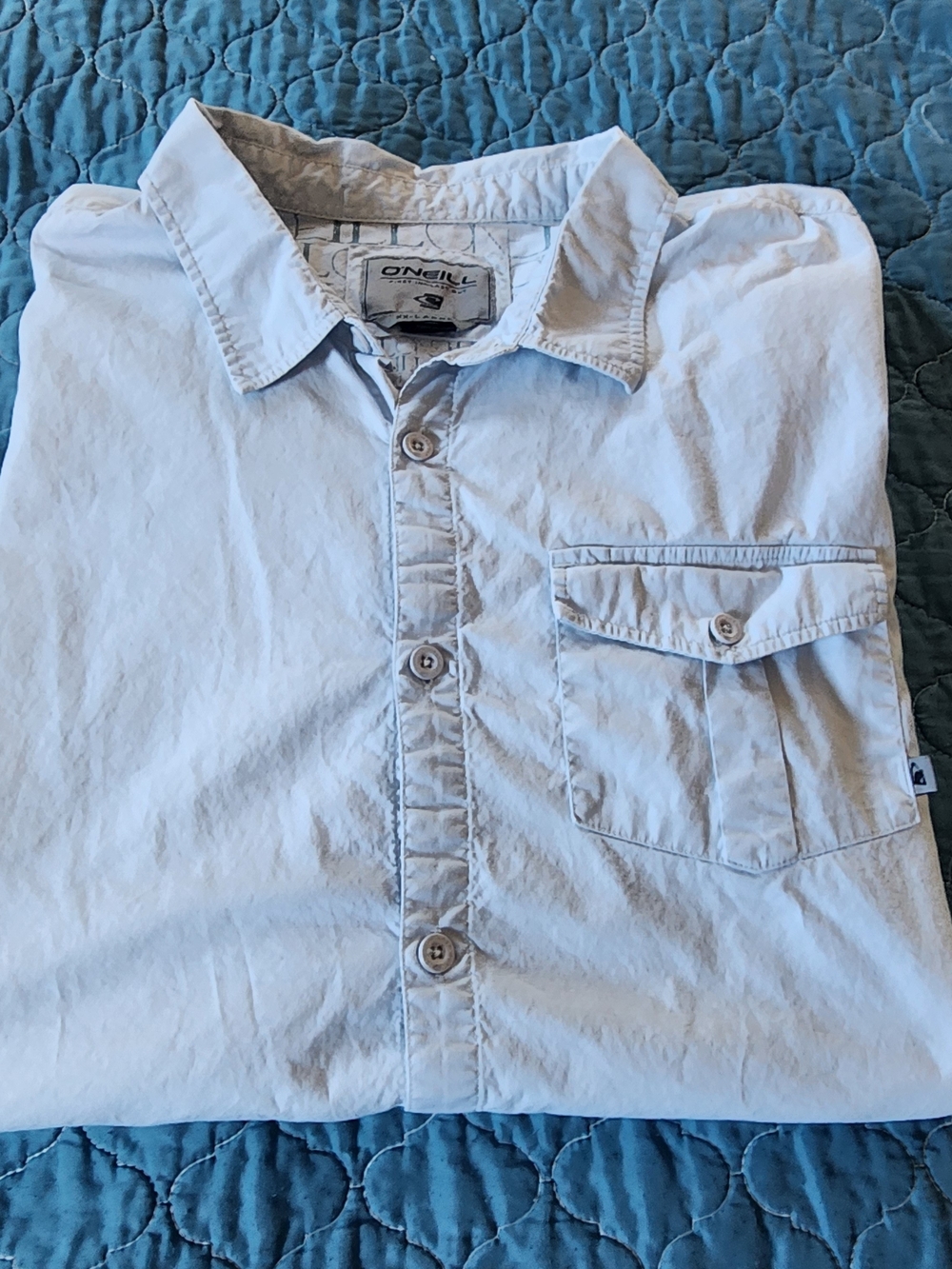 O'Neill Men’s Light Blue Button-Up Shirt Size XXL